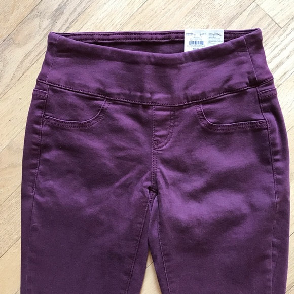SO Jeggings NEW Womens XS Extra Small Maroon Super Stretch Skinny Mid Rise - Picture 6 of 12